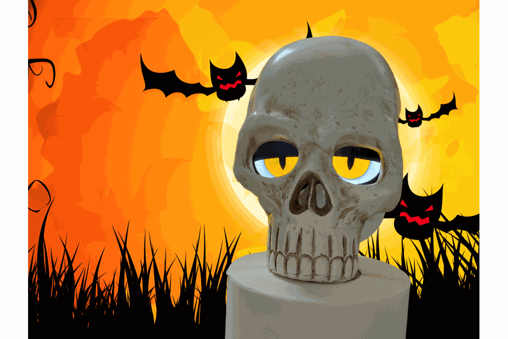 Halloween Electronic Eye Skull with App Control product image 2