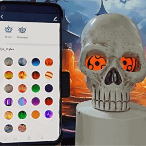 Halloween Electronic Eye Skull with App Control