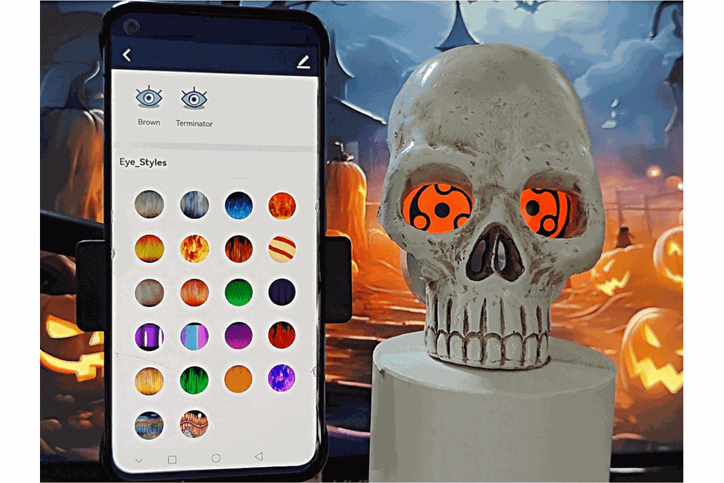 Halloween Electronic Eye Skull with App Control product image 1